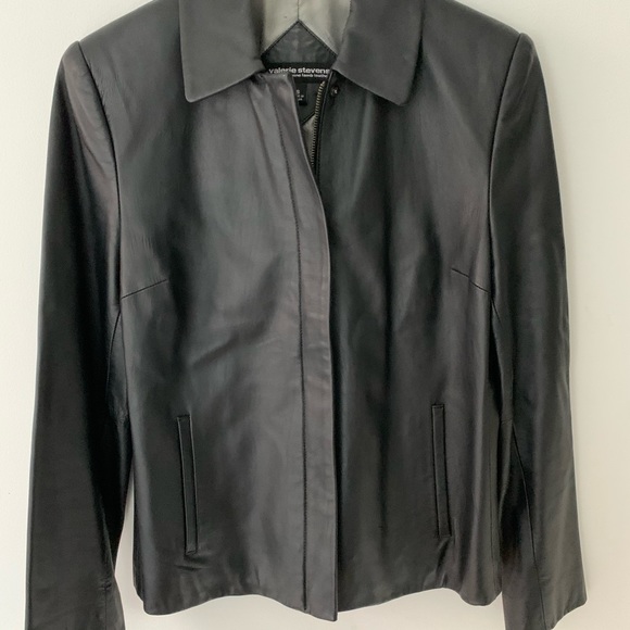 Valerie Stevens Lambskin Leather Jacket Sz S - Picture 3 of 6